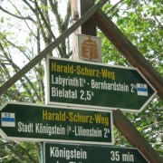 In der Sächsischen Schweiz sind die Wanderwege - so auch der EB und der E3 - wunderbar ausgeschildert