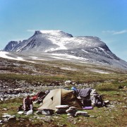 Zelten am Rondslottet,mit 2178 m der höchste Gipfel im Rondane