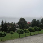 Wanderung im Nebel am See Jezioro Czorsztanskie