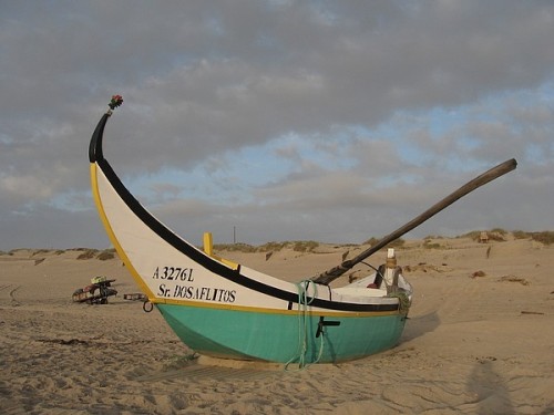 Fischerboot-in-Praia-de-Mira